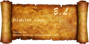 Biehler Leon névjegykártya